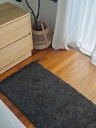 ALFOMBRA LISA PELO CORTO GRIS 55X140 CM