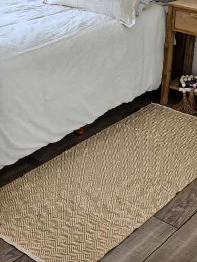 ALFOMBRA MILAN BLANCO Y CAMEL 70X160CM