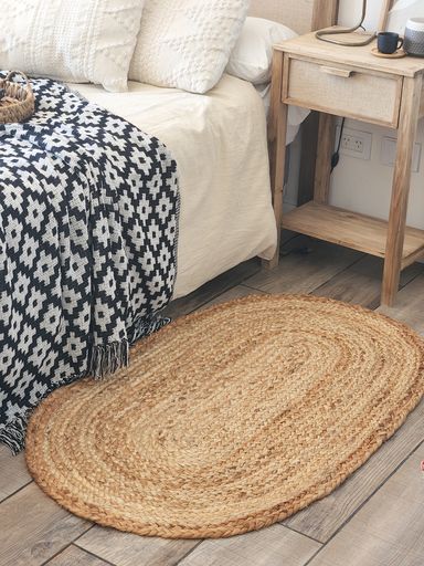 ALFOMBRA YUTE OVALADA 90X150