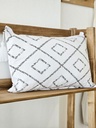 ALMOHADON ROMBO 35X50 Blanco estampa Gris