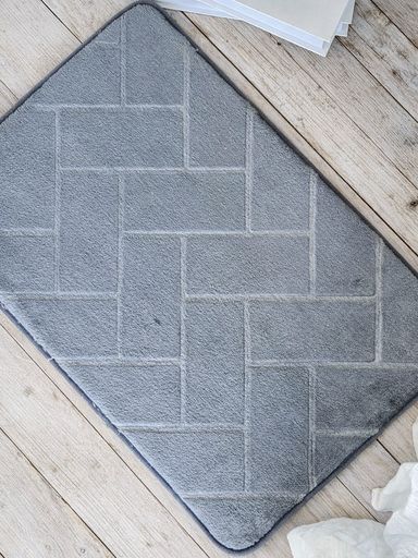 [AAH034] Alfombra baño ladrillos 40x60 cm - Gris