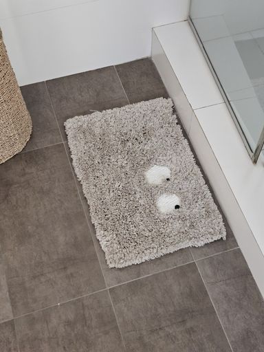 Alfombra baño oveja gris 40x60