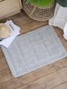Alfombra de baño cuadrille gris 40x60 cm