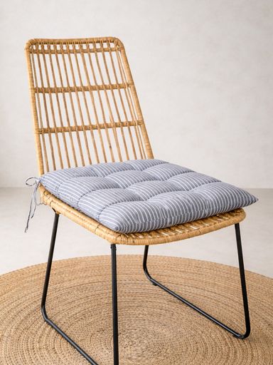 [AAH591] Almohadon Silla Rayado Gris