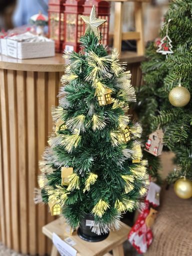 [AAH529] Arbol de Navidad Con Luces + Pack de Adornos 90 cm