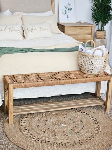 BANCO PIE DE CAMA KRAFT 120X30X45
