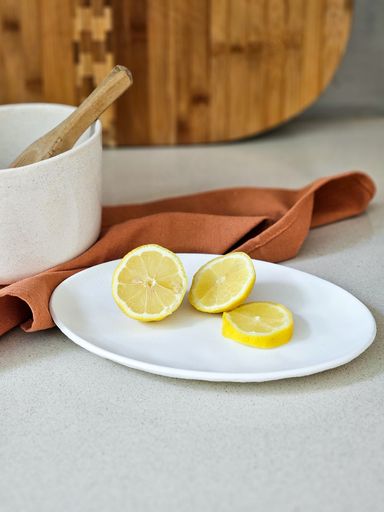 BANDEJA OVAL DINANT WHITE 23X16 CM