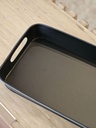BANDEJA RECTANGULAR METALICA NEGRA GRANDE