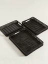 BANDEJA RECTANGULAR PP NEGRO CHICA