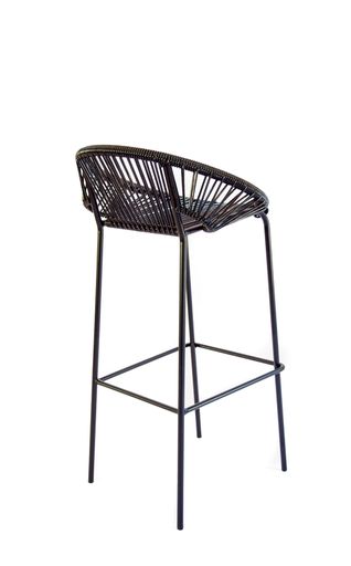 BANQUETA ENCORDADA TEJIDO NEGRO