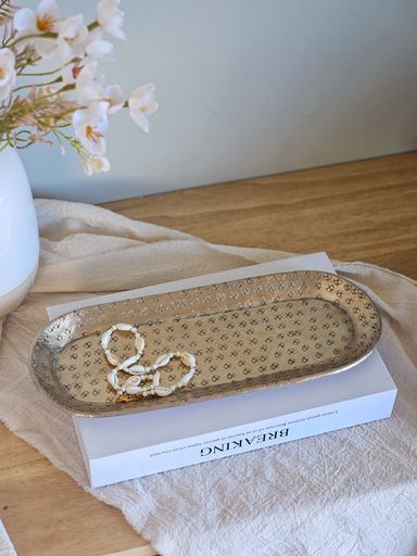 [AAH092] Bandeja oval gold grande