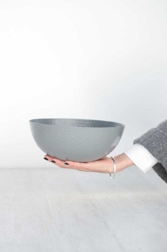 Bowl de metal martillado Gris/Gris