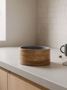 Bowl recto de madera esmaltada Saha Grey 1800ml