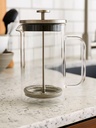 CAFETERA DOBLE VIDRIO TERMICO 600ML CON TAPA DE METAL