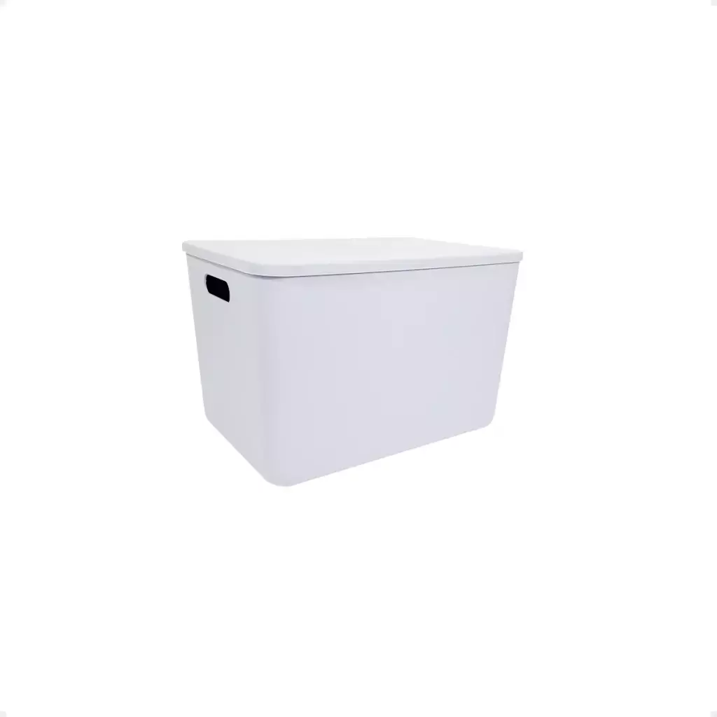 CAJA ORGANIZADORA TAPA PLASTICA 16 LITROS BLANCO