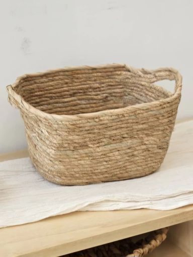 CANASTO ORGANIZADOR FIBRA NATURAL MEDIANO