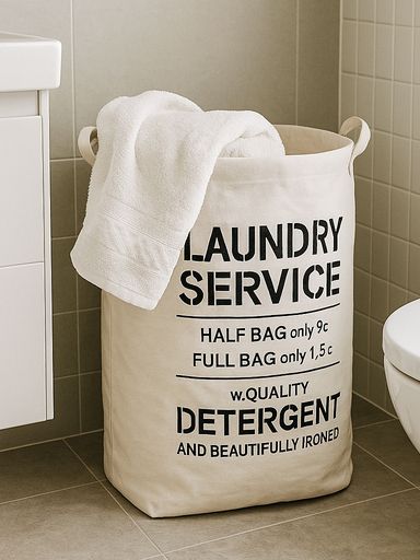 [AAF972] CESTO DE ROPA LAUNDRY SERVICE NATURAL