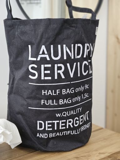 CESTO DE ROPA LAUNDRY SERVICE NEGRO