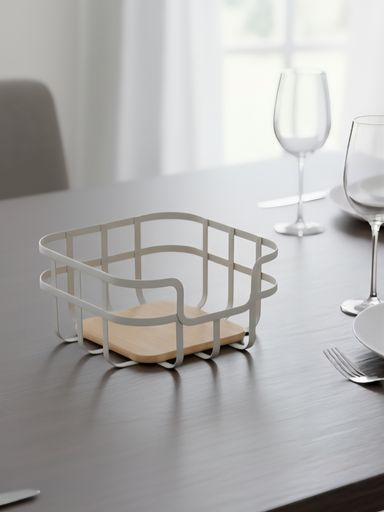 [AAC767] CONTENEDOR DE FRUTAS GRIS BASE BAMBOO