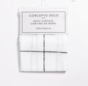CORTINA DE BAÑO CUADROS NEGROS