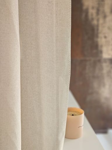 CORTINA DE BAÑO LISA BEIGE