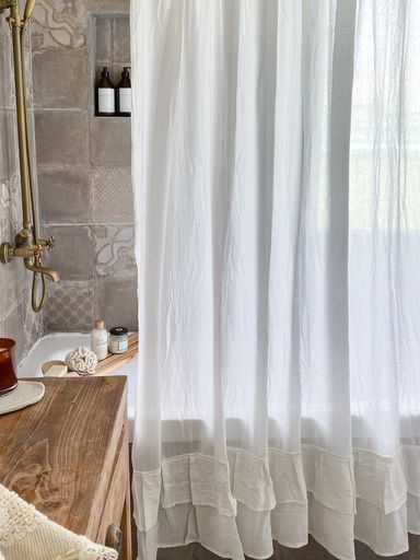 CORTINA DE BAÑO OLIVIA OFF WHITE