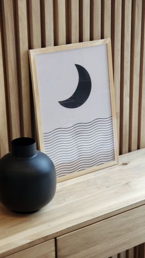 CUADRO 30X40 BYN Oceano Lunar