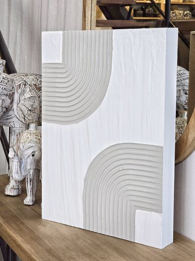 CUADRO CHANDRA GRIS 30X40