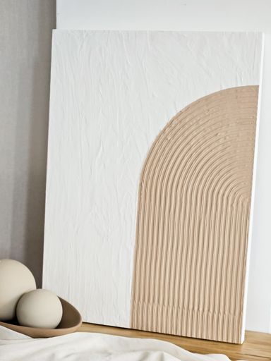 CUADRO CHANDRA I BEIGE 50X70
