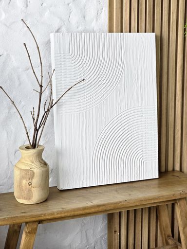 CUADRO CHANDRA II COLOR BLANCO 50X70