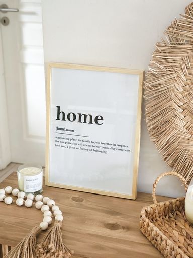 CUADRO HOME - MARCO MADERA 20X30