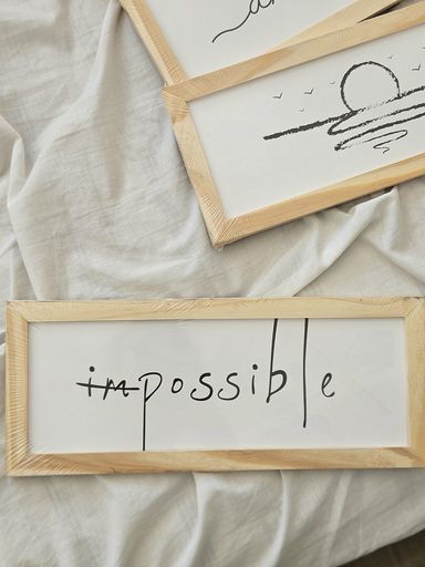 CUADRO LETTERING 10X30 Impossible