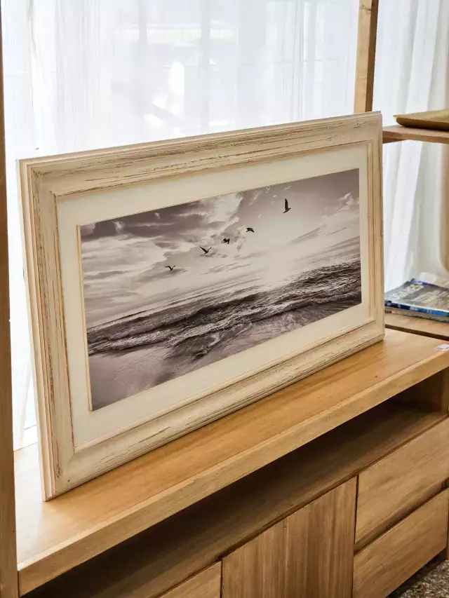 CUADRO MARCO WHITEWASHED 40X100 Playa 5
