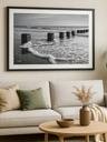 CUADRO PLAYA MARCO NEGRO 100X70 CM Playa 5