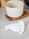 CUCHARAS MEDIDORAS SET X4 BLANCO