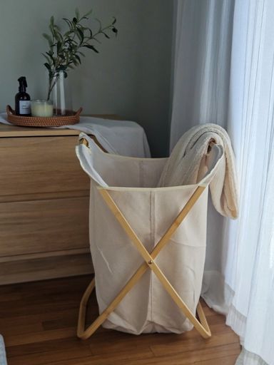 [AAH459] Cesto Bamboo Plegable