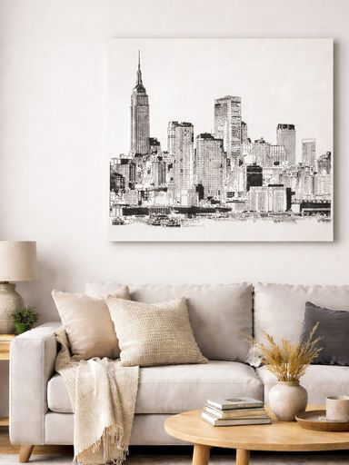 [AAH560] Cuadro B&W New York 80x80 cm