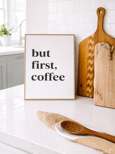 [AAH172] Cuadro But First Coffee 30x40 cm