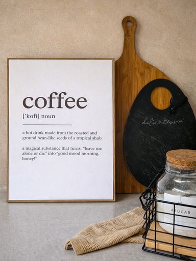 [AAH173] Cuadro Coffee Diccionario 30x40 cm
