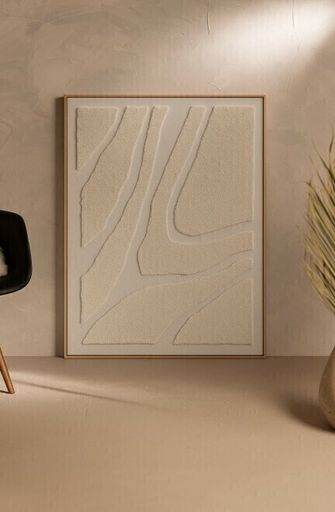 Cuadro lana claro 123x83 cm