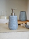 DISPENSER CERAMICA SIMIL MÁRMOL REDONDO 19CM GRIS