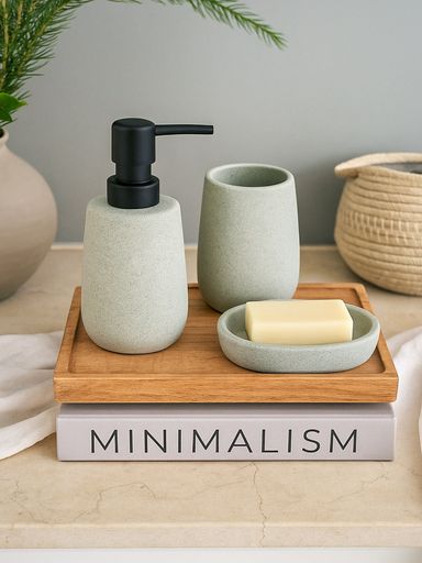 [AAF811] DISPENSER GRANITO LISO GRIS 17CM