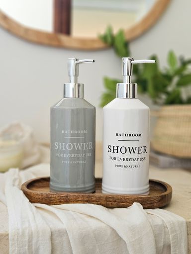 [AAD814.1] DISPENSER PARA SHAMPOO/ACONDICIONADOR BATH GRIS