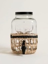 DISPENSER VIDRIO CON MALLA MIMBRE