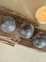 ESFERA DE RESINA BLACK 10CM SET X3