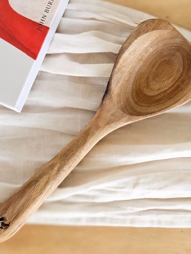 [AAF716] ESPATULA RECTA DE MADERA DE ACACIA 25 CM